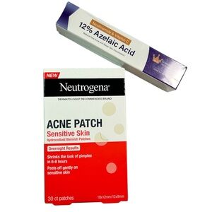 Acne Bundle 12% Azelaic Acid Cream & Neutrogena Acne Patches for Sensitive Skin